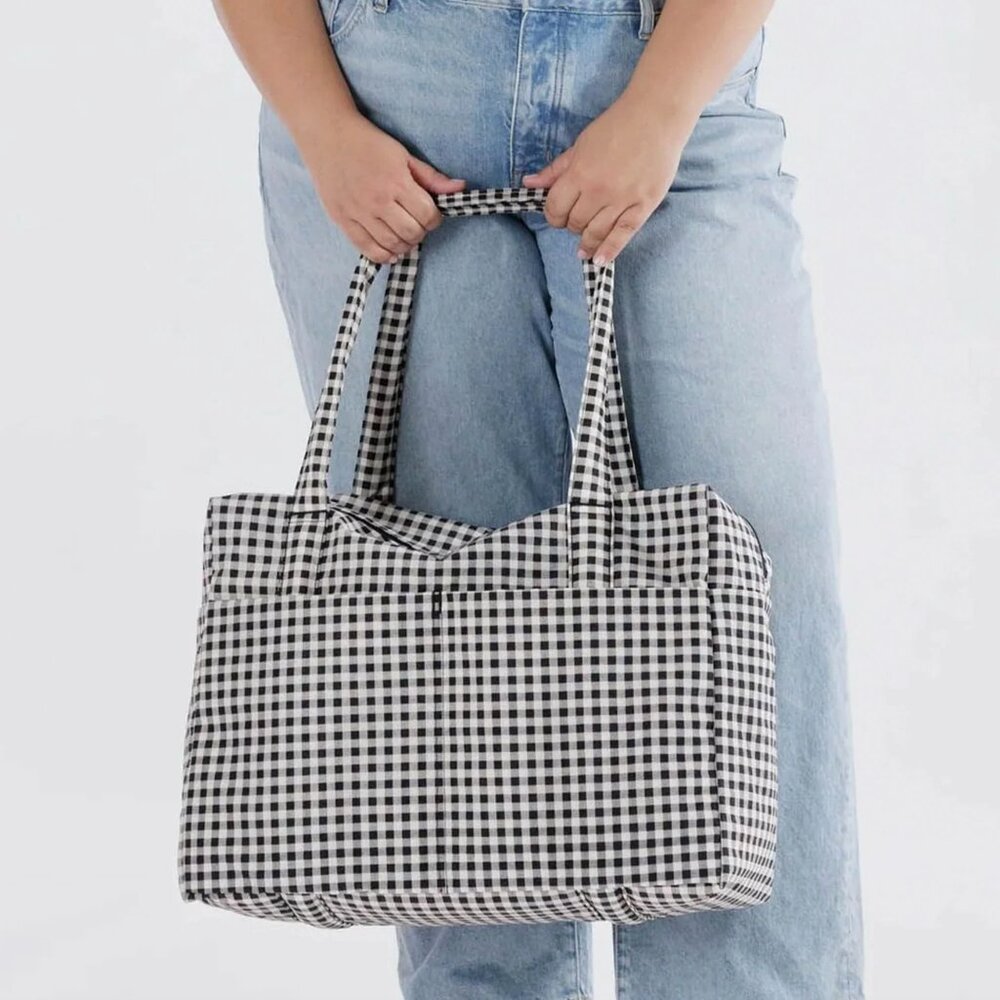 Baggu Cloud Carry-On - Black & White Gingham